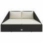 vidaXL Lettino da Giardino Nero 110x200 cm in Polyrattan vidaXL Lettino da Giardino Nero 110x200 cm in Polyrattan