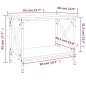 Tavolino Nero 55x38x45 cm in Legno Multistrato Tavolino Nero 55x38x45 cm in Legno Multistrato