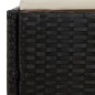 vidaXL Lettino da Giardino Nero 110x200 cm in Polyrattan vidaXL Lettino da Giardino Nero 110x200 cm in Polyrattan