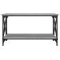 Tavolino Grigio Sonoma 80x45x45cm in Legno Multistrato e Ferro Tavolino Grigio Sonoma 80x45x45cm in Legno Multistrato e Ferro