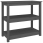Tavolo Consolle Grigio 80x40x74 cm in Legno Massello di Pino Tavolo Consolle Grigio 80x40x74 cm in Legno Massello di Pino