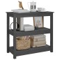 Tavolo Consolle Grigio 80x40x74 cm in Legno Massello di Pino Tavolo Consolle Grigio 80x40x74 cm in Legno Massello di Pino