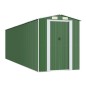 vidaXL Capanno da Giardino Verde 192x689x223 cm Acciaio Zincato