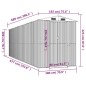 vidaXL Capanno da Giardino Verde 192x689x223 cm Acciaio Zincato