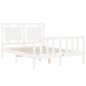 vidaXL Giroletto con Testiera Bianco 140x200 cm in Legno Massello