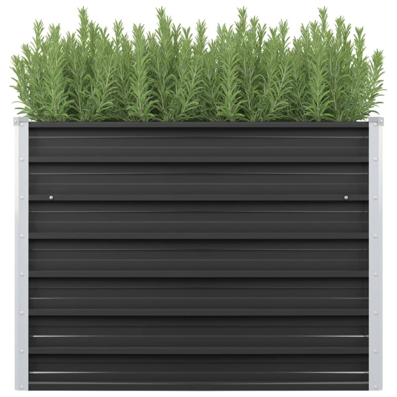 vidaXL Fioriera per Giardino Antracite 100x40x77 cm in Acciaio Zincato vidaXL Fioriera per Giardino Antracite 100x40x77 cm in Acciaio Zincato
