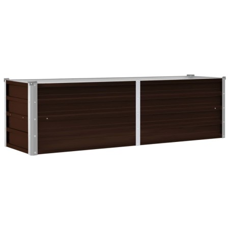 vidaXL Letto Rialzato Giardino Marrone 160x40x45 cm in Acciaio Zincato