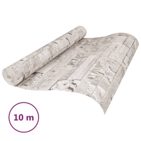 vidaXL Carta da Parati 3D Effetto Pietra Crema