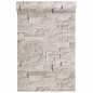 vidaXL Carta da Parati 3D Effetto Pietra Crema