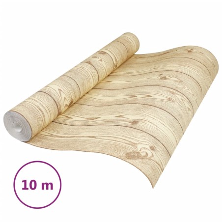 vidaXL Carta da Parati 3D Venature Legno Marrone