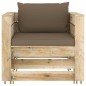 vidaXL Set Divani da Giardino con Cuscini 2 pz Legno Impregnato Verde vidaXL Set Divani da Giardino con Cuscini 2 pz Legno Impregnato Verde