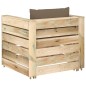 vidaXL Set Divani da Giardino con Cuscini 2 pz Legno Impregnato Verde vidaXL Set Divani da Giardino con Cuscini 2 pz Legno Impregnato Verde