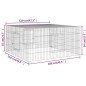 vidaXL Conigliera 110x110x55 cm Ferro Zincato vidaXL Conigliera 110x110x55 cm Ferro Zincato