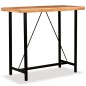 vidaXL Set da Bar 5 pz in Legno Massello di Acacia e Vera Pelle vidaXL Set da Bar 5 pz in Legno Massello di Acacia e Vera Pelle