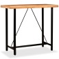 vidaXL Set da Bar 5 pz in Legno Massello di Acacia e Vera Pelle vidaXL Set da Bar 5 pz in Legno Massello di Acacia e Vera Pelle