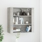 Mobile a Parete Grigio Cemento 80x33x80 cm in Legno Multistrato Mobile a Parete Grigio Cemento 80x33x80 cm in Legno Multistrato