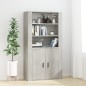 Mobile a Parete Grigio Cemento 80x33x80 cm in Legno Multistrato Mobile a Parete Grigio Cemento 80x33x80 cm in Legno Multistrato