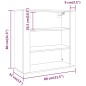 Mobile a Parete Grigio Cemento 80x33x80 cm in Legno Multistrato Mobile a Parete Grigio Cemento 80x33x80 cm in Legno Multistrato