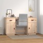 Scrivania con Armadietti 135x50x75 cm in Legno Massello di Pino
