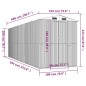 vidaXL Capanno da Giardino Verde 192x606x223 cm Acciaio Zincato vidaXL Capanno da Giardino Verde 192x606x223 cm Acciaio Zincato
