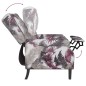 vidaXL Poltrona Reclinabile con Motivo Floreale in Tessuto vidaXL Poltrona Reclinabile con Motivo Floreale in Tessuto