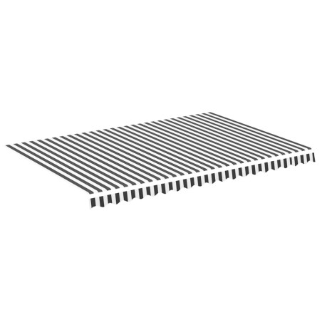 vidaXL Tessuto di Ricambio per Tenda da Sole Antracite e Bianco 4,5x3m