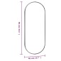 vidaXL Specchio da Parete 40x90 cm Vetro Ovale