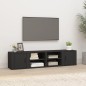 Mobili Porta TV 2 pz Nero 80x31,5x36 cm in Legno Multistrato Mobili Porta TV 2 pz Nero 80x31,5x36 cm in Legno Multistrato