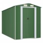 vidaXL Capanno da Giardino Verde 192x357x223 cm Acciaio Zincato