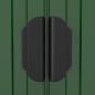 vidaXL Capanno da Giardino Verde 192x357x223 cm Acciaio Zincato