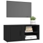 Mobili Porta TV 2 pz Nero 80x31,5x36 cm in Legno Multistrato Mobili Porta TV 2 pz Nero 80x31,5x36 cm in Legno Multistrato