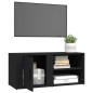 Mobili Porta TV 2 pz Nero 80x31,5x36 cm in Legno Multistrato Mobili Porta TV 2 pz Nero 80x31,5x36 cm in Legno Multistrato