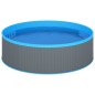 vidaXL Piscina Fuori Terra con Skimmer e Pompa Sospesi 350x90cm Grigia