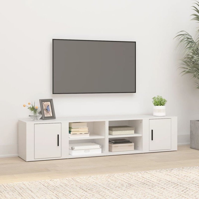 vidaXL Mobili Porta TV 2 pz Bianco 80x31,5x36 cm in Legno Multistrato vidaXL Mobili Porta TV 2 pz Bianco 80x31,5x36 cm in Legno Multistrato