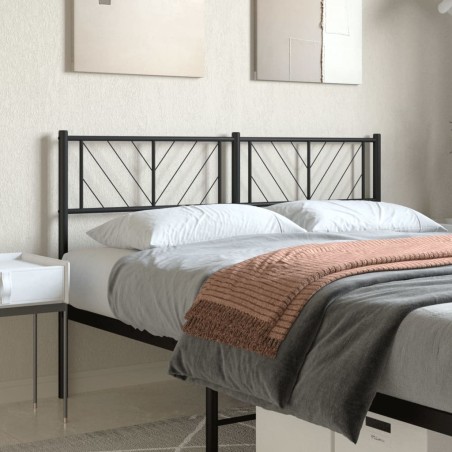 vidaXL Testiera in Metallo Nero 150 cm