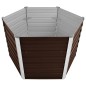 vidaXL Letto Rialzato Giardino Marrone 129x129x77 cm in Acciaio Zincato vidaXL Letto Rialzato Giardino Marrone 129x129x77 cm in Acciaio Zincato