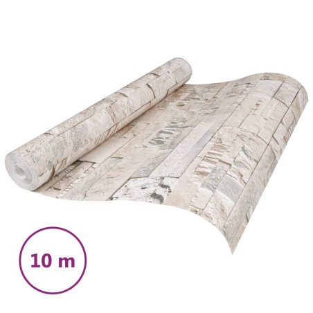 vidaXL Carta da Parati 3D Effetto Pietra Grigio e Beige