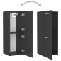 vidaXL Mobile da Bagno Grigio 30x30x80 cm in Legno Multistrato vidaXL Mobile da Bagno Grigio 30x30x80 cm in Legno Multistrato