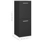 vidaXL Mobile da Bagno Grigio 30x30x80 cm in Legno Multistrato vidaXL Mobile da Bagno Grigio 30x30x80 cm in Legno Multistrato