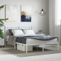 vidaXL Giroletto con Testiera Metallo Bianco 140x200 cm vidaXL Giroletto con Testiera Metallo Bianco 140x200 cm