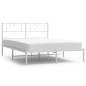 vidaXL Giroletto con Testiera Metallo Bianco 140x200 cm vidaXL Giroletto con Testiera Metallo Bianco 140x200 cm