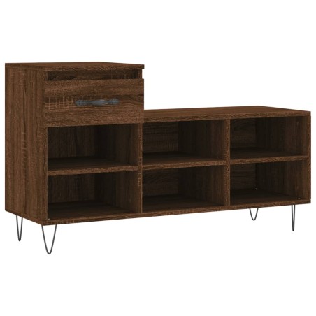 vidaXL Scarpiera Rovere Marrone 102x36x60 cm in Legno Multistrato