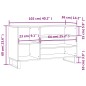 vidaXL Scarpiera Nera 102x36x60 cm in Legno Multistrato vidaXL Scarpiera Nera 102x36x60 cm in Legno Multistrato