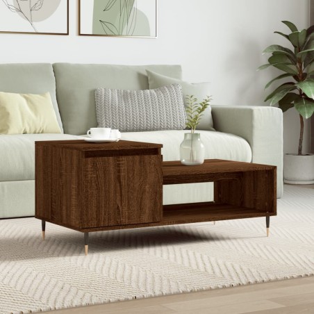 vidaXL Tavolino da Salotto Rovere Marrone100x50x45cm Legno Multistrato
