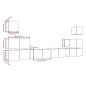 Set Mobili Porta TV 8pz Rovere Marrone in Legno Multistrato Set Mobili Porta TV 8pz Rovere Marrone in Legno Multistrato