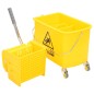 vidaXL Secchio Mocio con Strizzatoio e Ruote Giallo 20 L Polipropilene vidaXL Secchio Mocio con Strizzatoio e Ruote Giallo 20 L Polipropilene