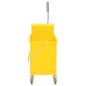 vidaXL Secchio Mocio con Strizzatoio e Ruote Giallo 20 L Polipropilene vidaXL Secchio Mocio con Strizzatoio e Ruote Giallo 20 L Polipropilene