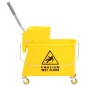 vidaXL Secchio Mocio con Strizzatoio e Ruote Giallo 20 L Polipropilene vidaXL Secchio Mocio con Strizzatoio e Ruote Giallo 20 L Polipropilene