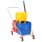 vidaXL Carrello Pulizie con Secchi e Strizzatoio PP e Acciaio Cromato vidaXL Carrello Pulizie con Secchi e Strizzatoio PP e Acciaio Cromato