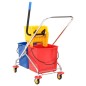 vidaXL Carrello Pulizie con Secchi e Strizzatoio PP e Acciaio Cromato vidaXL Carrello Pulizie con Secchi e Strizzatoio PP e Acciaio Cromato